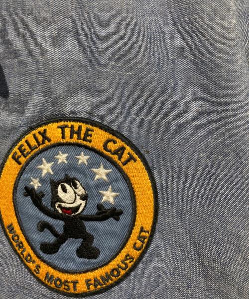 AVIREX（アヴィレックス）AVIREX (アヴィレックス) 長袖 シャンブレーシャツ インディゴ サイズ:XLの古着・服飾アイテム