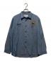AVIREX（アヴィレックス）の古着「長袖 シャンブレーシャツ」｜インディゴ