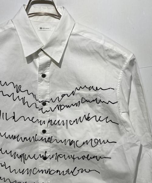 HERALBONY（ヘラルボニー）HERALBONY (ヘラルボニー) レギュラーカラーシャツ「heart-mm2024」 ホワイト サイズ:Mの古着・服飾アイテム