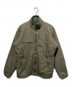 stussyステューシー）の古着「オールドスタンドカラー中綿ジャケット」｜カーキ
