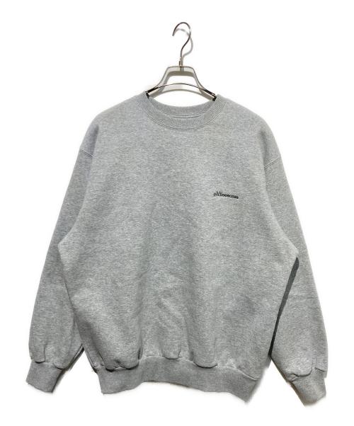 plllllleeeasse（プリーズ）plllllleeeasse (プリーズ) Crewneck Sweatshirt グレー サイズ:Lの古着・服飾アイテム