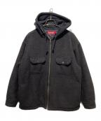 SUPREMEシュプリーム）の古着「Fleece Zip Up Hooded Shirt」｜ブラック