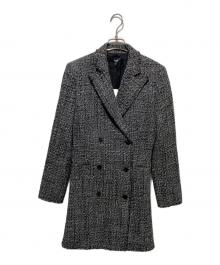 theory（セオリー）の古着「ツイードダブルチェスターコート」｜ブラック