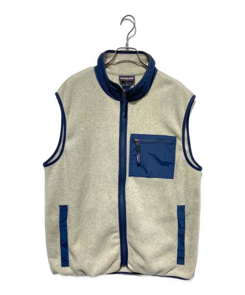 Patagonia（パタゴニア）Patagonia (パタゴニア) シンチラフリースベスト アイボリー×ネイビー サイズ:Lの古着・服飾アイテム