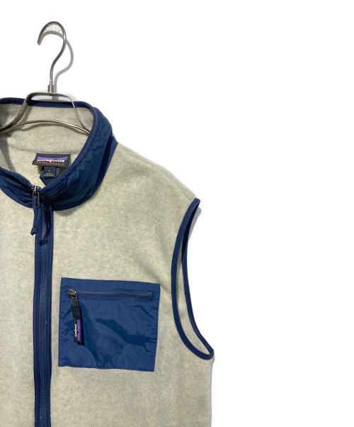 Patagonia（パタゴニア）Patagonia (パタゴニア) シンチラフリースベスト アイボリー×ネイビー サイズ:Lの古着・服飾アイテム