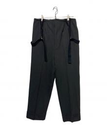 TODAYFUL（トゥデイフル）の古着「Suspenders Highwaist Pants」｜グレー