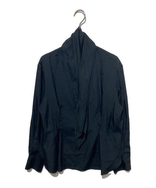 allureville（アルアバイル）allureville (アルアバイル) スカーフネックブラウス ブラック サイズ:2の古着・服飾アイテム