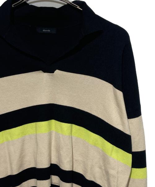 allureville（アルアバイル）allureville (アルアバイル) ラガーシャツプルオーバー ブラック サイズ:2の古着・服飾アイテム