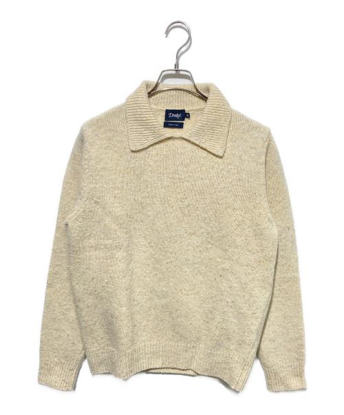 DRAKE'S（ドレイクス）DRAKE'S (ドレイクス) 襟付メリノウールニット アイボリー サイズ:38の古着・服飾アイテム