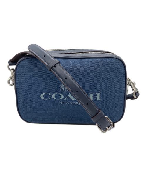 COACH（コーチ）COACH (コーチ) 馬車ロゴカメラショルダーバッグ ネイビーの古着・服飾アイテム
