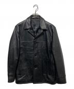 nano・universeナノ・ユニバース）の古着「LB.03 WONDER LIGHT LEATHER カーコート」｜ブラック