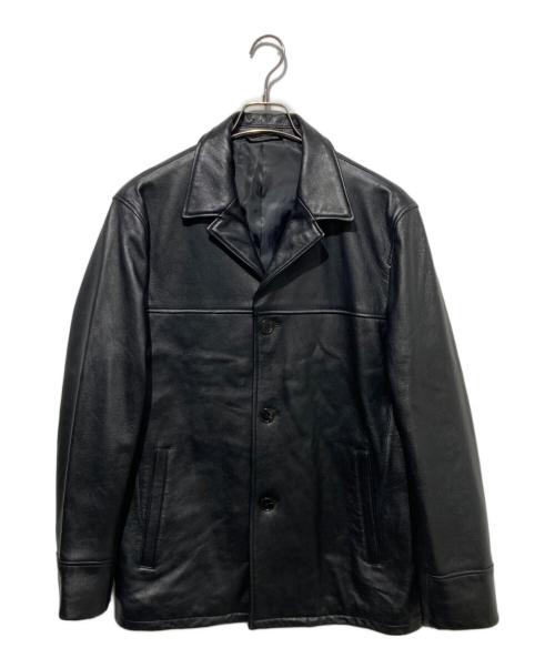nano・universe（ナノ・ユニバース）nano・universe (ナノ・ユニバース) LB.03 WONDER LIGHT LEATHER カーコート ブラック サイズ:Lの古着・服飾アイテム