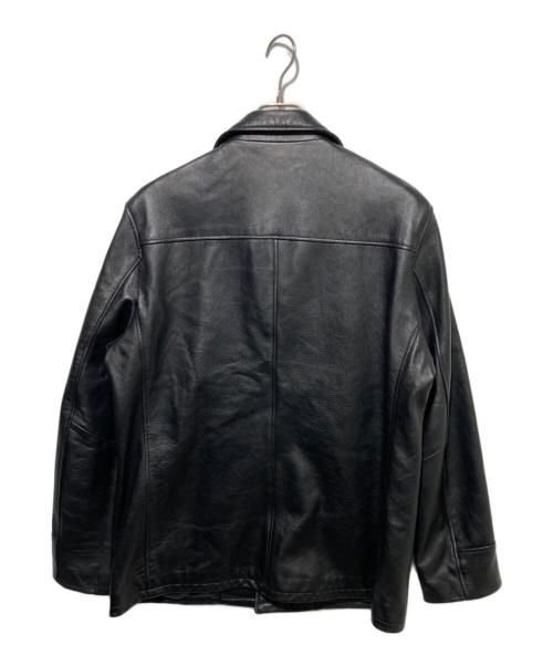 nano・universe（ナノ・ユニバース）nano・universe (ナノ・ユニバース) LB.03 WONDER LIGHT LEATHER カーコート ブラック サイズ:Lの古着・服飾アイテム
