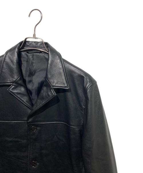 nano・universe（ナノ・ユニバース）nano・universe (ナノ・ユニバース) LB.03 WONDER LIGHT LEATHER カーコート ブラック サイズ:Lの古着・服飾アイテム