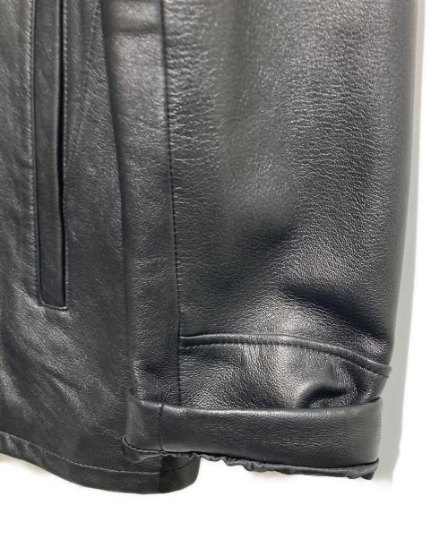 nano・universe（ナノ・ユニバース）nano・universe (ナノ・ユニバース) LB.03 WONDER LIGHT LEATHER カーコート ブラック サイズ:Lの古着・服飾アイテム