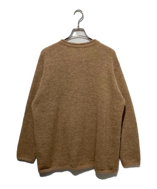 Ets MATERIAUX（マテリオ）Ets MATERIAUX (マテリオ) PERU ALPACA MIX ROLL ニット ブラウン サイズ:Mの古着・服飾アイテム