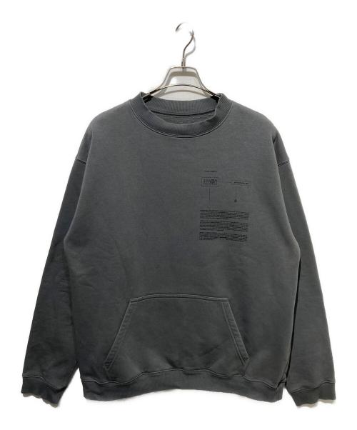 MM6 Maison Margiela（エムエムシックスメゾンマルジェラ）MM6 Maison Margiela (エムエムシックスメゾンマルジェラ) クルーネックスウェット グレー サイズ:Mの古着・服飾アイテム