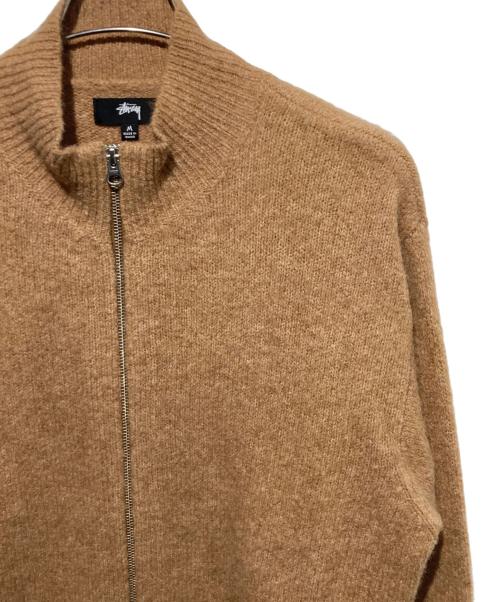 stussy（ステューシー）stussy (ステューシー) Full Zip Brushed Merino Sweater ブラウン サイズ:Mの古着・服飾アイテム