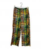 HERALBONYヘラルボニー）の古着「サテンパンツ「無題」」｜マルチカラー