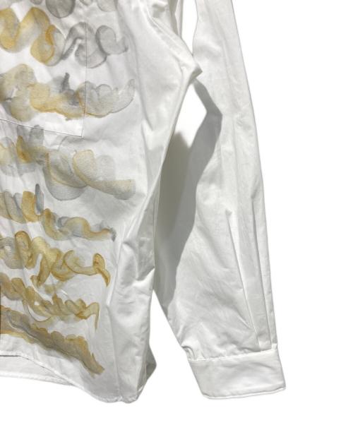 HERALBONY（ヘラルボニー）HERALBONY (ヘラルボニー) バンドカラーシャツ「kin-mm2024」 ホワイト サイズ:Lの古着・服飾アイテム