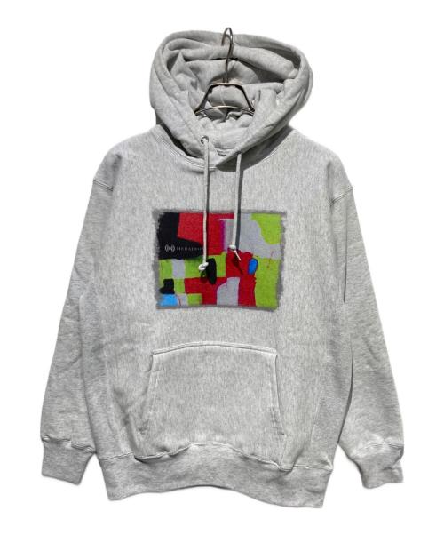 HERALBONY（ヘラルボニー）HERALBONY (ヘラルボニー) Heavy Weight スウェットフーディー「夕やけ号」 グレー サイズ:Lの古着・服飾アイテム