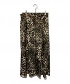 journal standard luxeジャーナルスタンダード ラックス）の古着「マットサテンレオパ マキシスカート」｜ブラウン