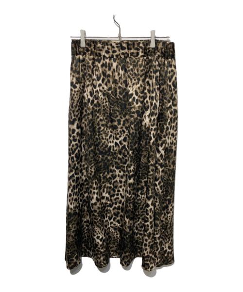 journal standard luxe（ジャーナルスタンダード ラックス）JOURNAL STANDARD LUXE (ジャーナルスタンダード ラックス) マットサテンレオパ マキシスカート ブラウン サイズ:Freeの古着・服飾アイテム