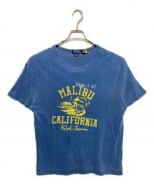 POLO RALPH LAUREN（ポロ・ラルフローレン）の古着「フェードプリントTシャツ」｜ブルー