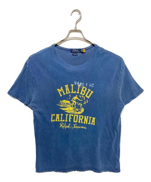 POLO RALPH LAUREN（ポロ・ラルフローレン）POLO RALPH LAUREN (ポロ・ラルフローレン) フェードプリントTシャツ ブルー サイズ:Ｍの古着・服飾アイテム