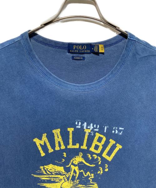 POLO RALPH LAUREN（ポロ・ラルフローレン）POLO RALPH LAUREN (ポロ・ラルフローレン) フェードプリントTシャツ ブルー サイズ:Ｍの古着・服飾アイテム