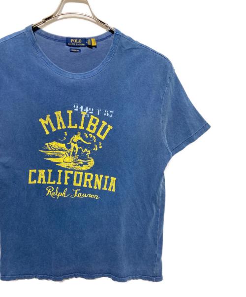 POLO RALPH LAUREN（ポロ・ラルフローレン）POLO RALPH LAUREN (ポロ・ラルフローレン) フェードプリントTシャツ ブルー サイズ:Ｍの古着・服飾アイテム