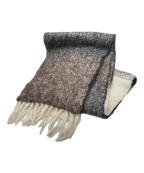 maison kitsuneメゾンキツネ）の古着「GRADIENT FRINGED SCARF」｜ホワイト×グレー