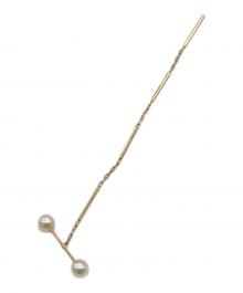 hirotaka（ヒロタカ）の古着「Toggle W Pearl Chain ピアス」