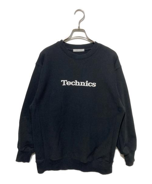 JOURNAL STANDARD（ジャーナルスタンダード）JOURNAL STANDARD (ジャーナルスタンダード) Technics (テクニクス) スウェットクルーネック ブラック サイズ:Lの古着・服飾アイテム