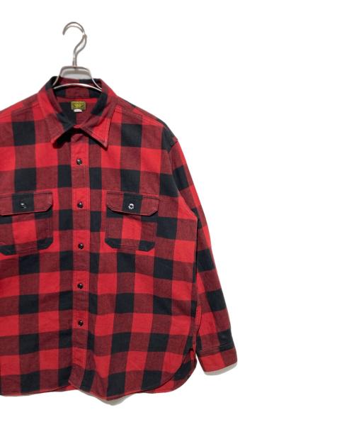 WORKERS（ワーカーズ）WORKERS (ワーカーズ) Deluxe Shirt チェックシャツ レッド サイズ:16の古着・服飾アイテム