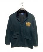POLO RALPH LAURENポロ・ラルフローレン）の古着「ワッペン付きスウェットブレザー」｜ネイビー