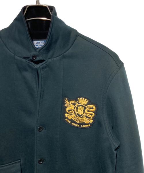 POLO RALPH LAUREN（ポロ・ラルフローレン）POLO RALPH LAUREN (ポロ・ラルフローレン) ワッペン付きスウェットブレザー ネイビー サイズ:LLの古着・服飾アイテム