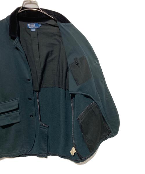 POLO RALPH LAUREN（ポロ・ラルフローレン）POLO RALPH LAUREN (ポロ・ラルフローレン) ワッペン付きスウェットブレザー ネイビー サイズ:LLの古着・服飾アイテム