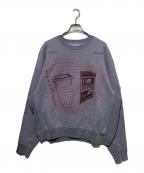 C.Eシーイー）の古着「WASTE GRID CREW NECK プリントスウェット」｜グレー