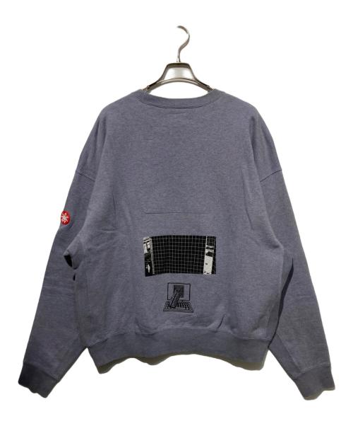 C.E（シーイー）C.E (シーイー) WASTE GRID CREW NECK プリントスウェット グレー サイズ:XLの古着・服飾アイテム