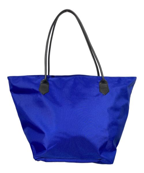 Herve Chapelier（エルベシャプリエ）Herve Chapelier (エルベシャプリエ) レザーハンドル舟型トートバッグ ブルーの古着・服飾アイテム