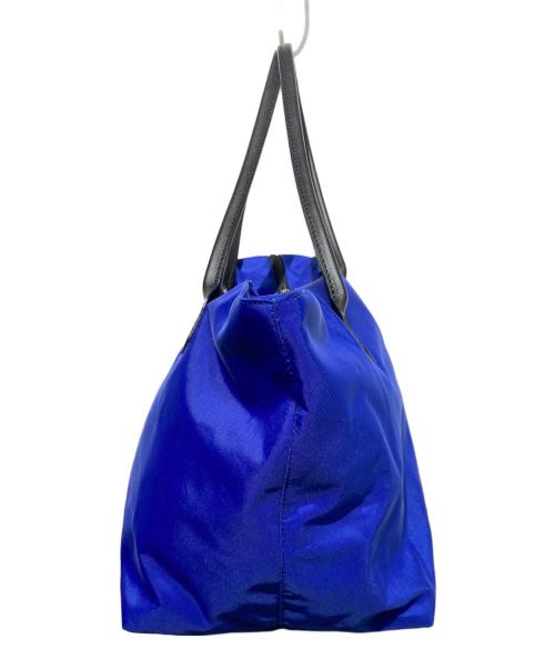 Herve Chapelier（エルベシャプリエ）Herve Chapelier (エルベシャプリエ) レザーハンドル舟型トートバッグ ブルーの古着・服飾アイテム