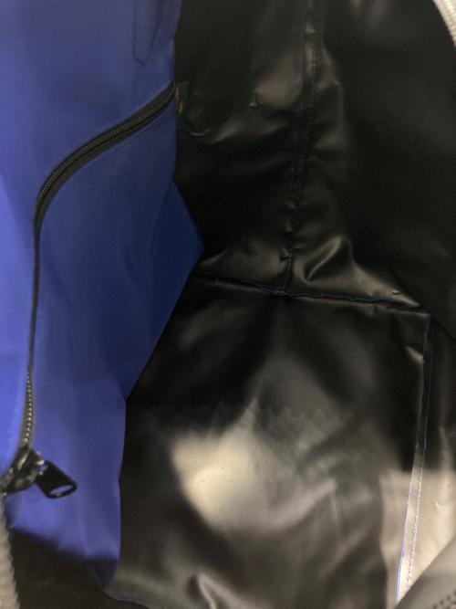 Herve Chapelier（エルベシャプリエ）Herve Chapelier (エルベシャプリエ) レザーハンドル舟型トートバッグ ブルーの古着・服飾アイテム