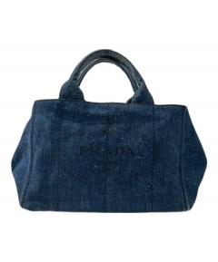 中古・古着通販】PRADA (プラダ) カナパ デニムトートバッグ L