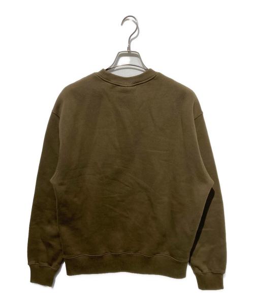 maison kitsune（メゾンキツネ）MAISON KITSUNE (メゾンキツネ) COLLEGE FOX PRINTED COMFORT SWEATSHIRT ブラウン サイズ:Sの古着・服飾アイテム