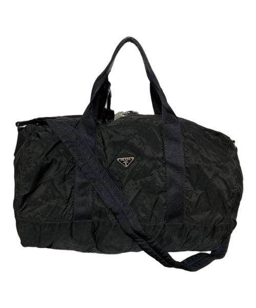 PRADA（プラダ）PRADA (プラダ) 2WAYナイロンボストンバッグ ブラックの古着・服飾アイテム