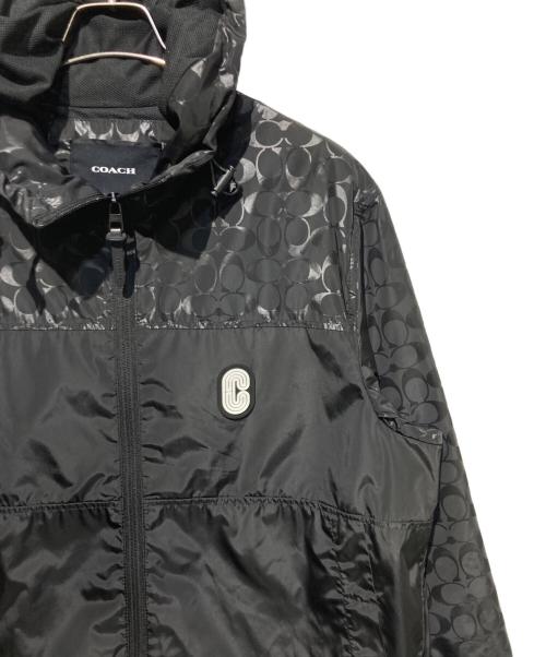 COACH（コーチ）COACH (コーチ) シグネチャーウインドブレーカー ブラック サイズ:Lの古着・服飾アイテム