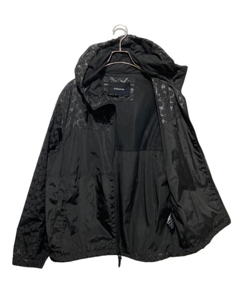 COACH（コーチ）COACH (コーチ) シグネチャーウインドブレーカー ブラック サイズ:Lの古着・服飾アイテム