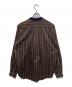 TOMORROW LAND (トゥモローランド) ローンストライプ リブカラーシャツ ブラウン サイズ:L：5000円