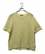 stussyステューシー）の古着「Cotton Mesh S/S Crew Tシャツ」｜イエロー